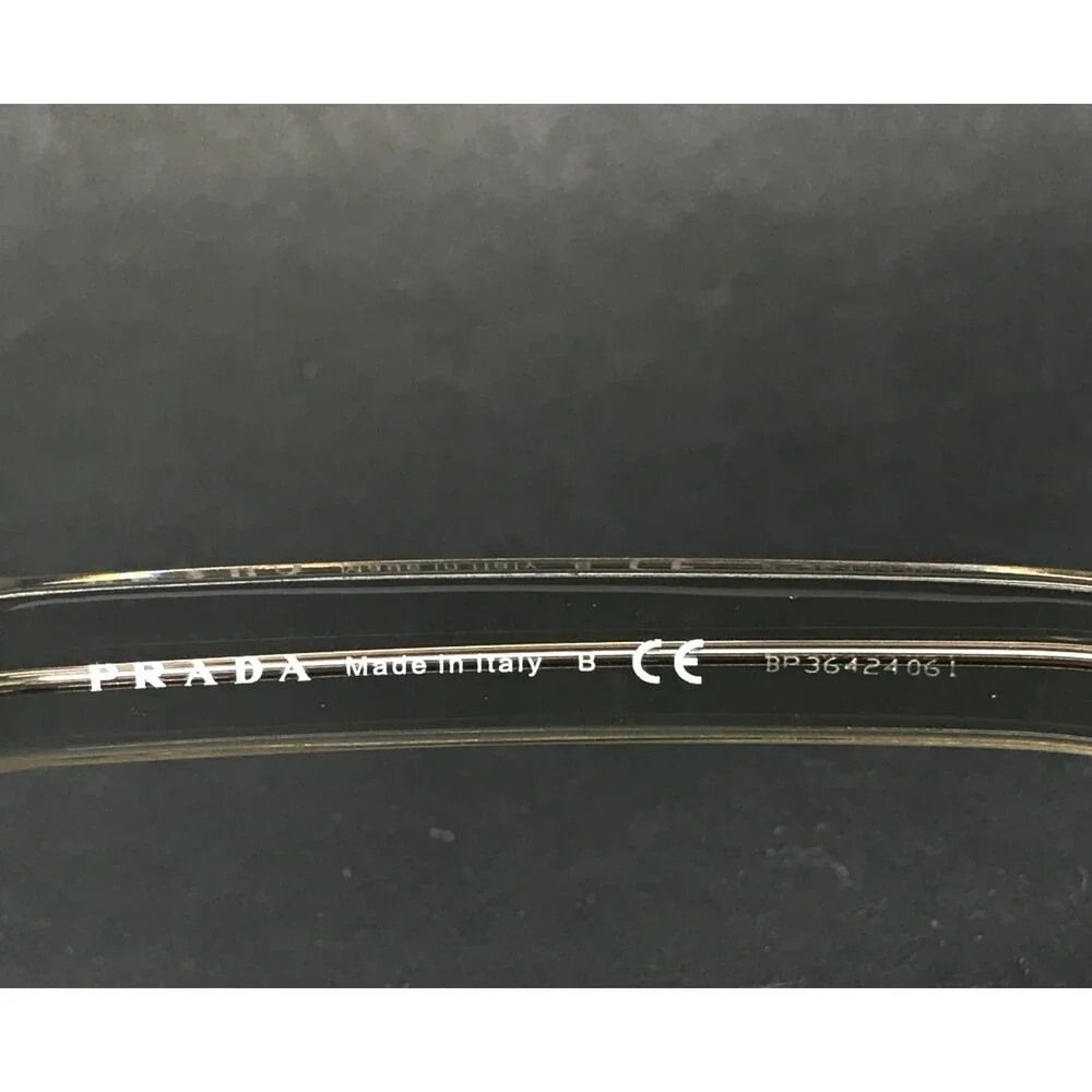 Prada Eyeglasses Frames VPR15W U43-1O1 Crystal Clear Squre Full Rim 53-18-145